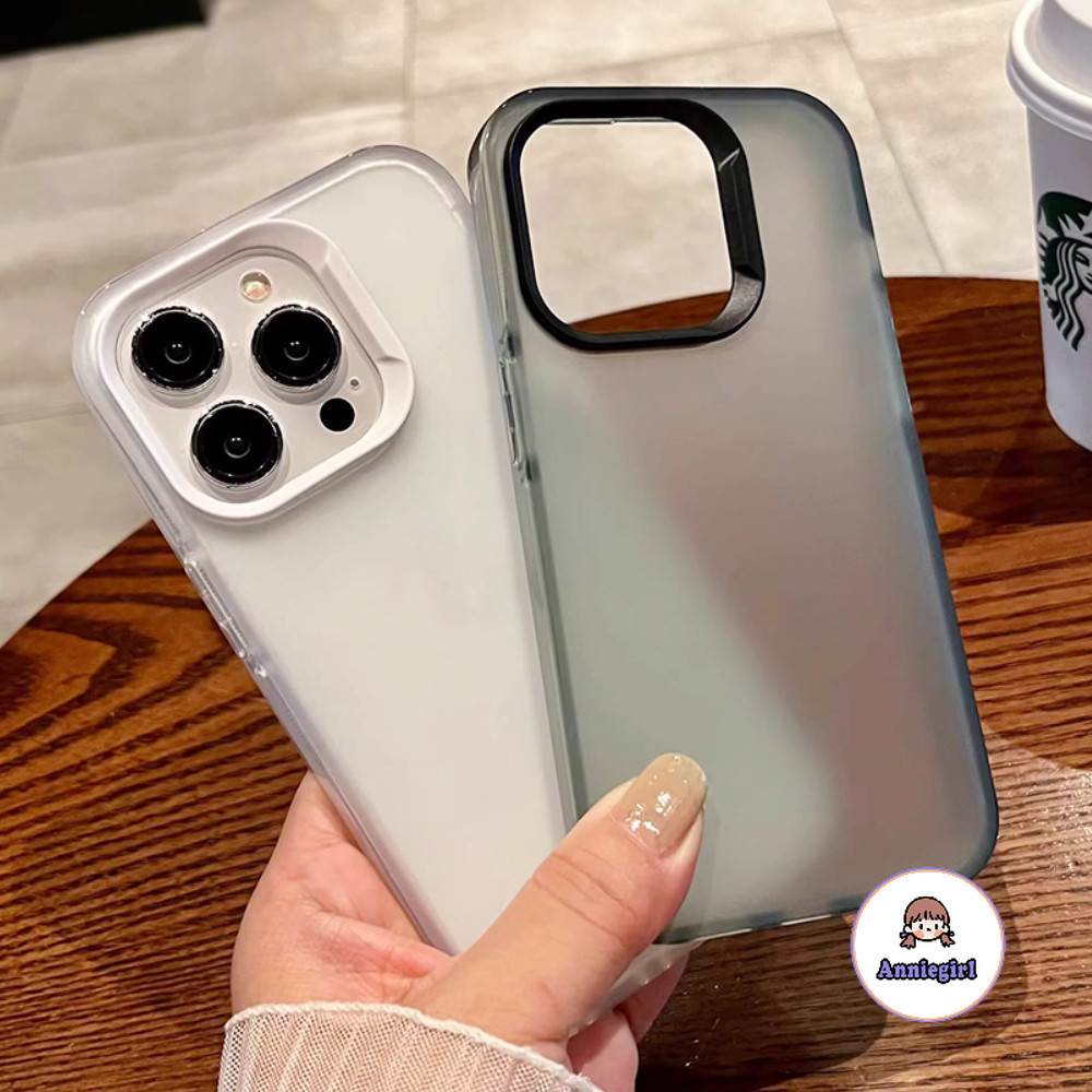 Ins โปร่งแสง Matte เคสโทรศัพท์สําหรับ IPhone 11 16 15 14 12 13 Pro MAX 16 Plus XS MAX XR 8 7 Plus Dirt ทนเลนส์ป้องกันโทรศัพท์นุ่มปกหลัง