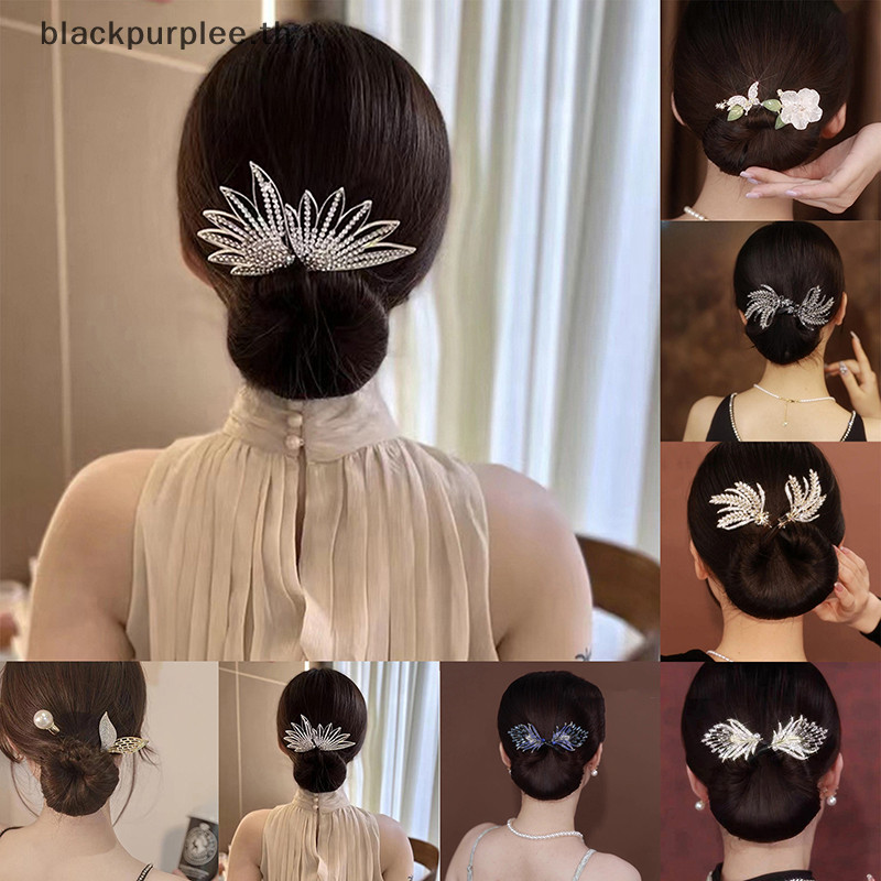 Bpur แฟชั่นทุกวัน Roller Hair Curler Fishtail Pearl Lazy Hairpin เครื่องมือผู้หญิงโบว์ดอกไม้ Magic ทรงผมอุปกรณ์เสริมของขวัญ