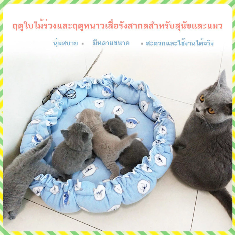 YTL ที่นอนแมว ที่นอนสุนัข ที่นอนน้องแมว🐱ที่นอนสัตว์เลี้ยง*โดนัท*ขนนุ่ม นุ่มสบาย นุ่มฟู 🍭🍩ที่นอนหมา สัตว์เลี้ยงชอบ