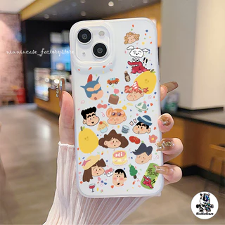 น่ารัก เด็กซน Pattern เคสโทรศัพท์ โปร่งแสง For iPhone 11 12 13 14 15 Pro XS Max X 7 8 Plus XR SE เคส ซิลิโคนนุ่ม Case