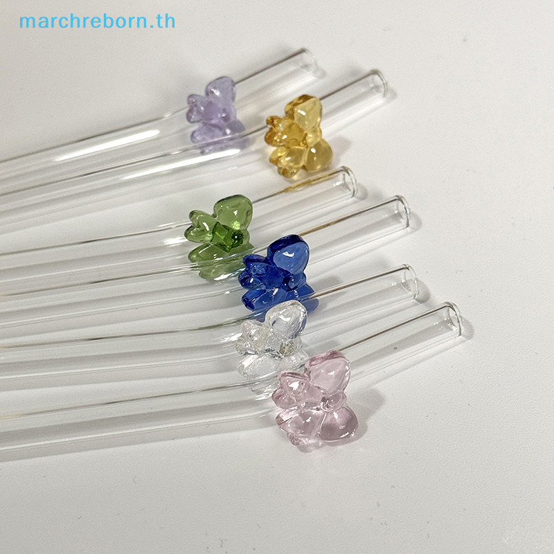 # เครื่องมือบ้านใหม่ # 1ชิ้น8มิลลิเมตรหลอดแก้ว,นํามาใช้ใหม่ดื่มหลอดน่ารักผีเสื้อทนความร้อนฟางสําหรับเทศกาลพรรคแต่งงานค๊อกเทลบาร์ชายหาด.