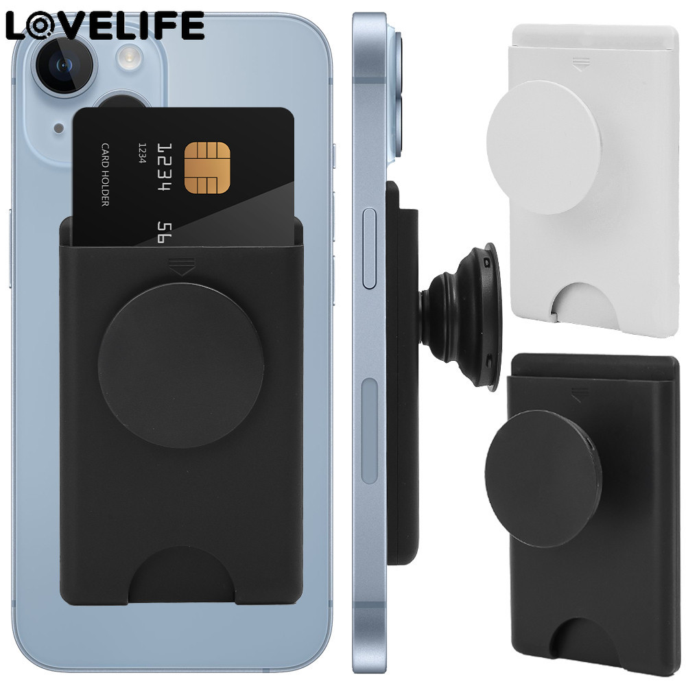 [ แนะนํา] ขายึดถุงลมนิรภัย Magnetism - พร้อมช่องเสียบการ์ด - Phone Shell Stand-Grip - ที่วางถุงลมแบบยืดหดได้ - ขาตั้งเดสก์ท็อป - สําหรับแล็ปท็อปโทรศัพท์มือถือ