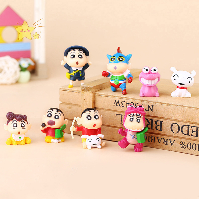 [JBTH] 8 ชิ้นการ์ตูน Xiao Xin Garage Kit DIY ของเล่นตุ๊กตาเครื่องประดับ Originality ของเล่น [JB]