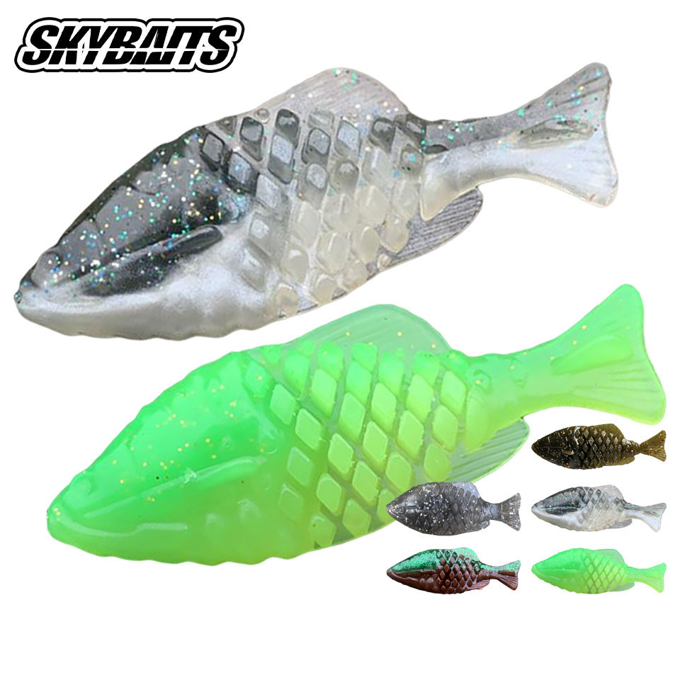 Skybaits 1 ชิ้น 65 มิลลิเมตร/4.8 กรัมซิลิโคนจําลองปลา Soft Lure ตกปลาทะเลปลาคาร์พ Wiggler ตกปลา Tackle