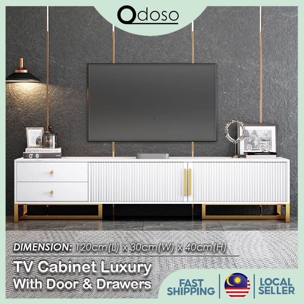 DSG0052 TV Cabinet Northern Europe Luxury With Door and Drawers TV Console Cabinet Multi-functional 