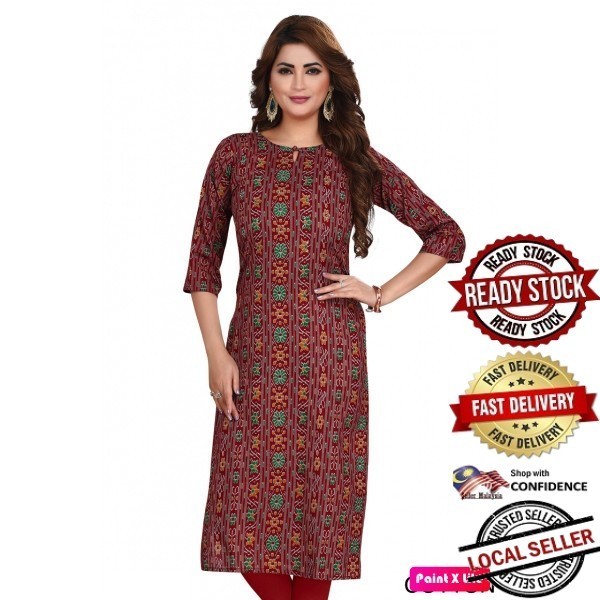 Kurti Indian Women Kurtis Top Saree Sari Punjabi Suit Readymade Kurti UD1488PG