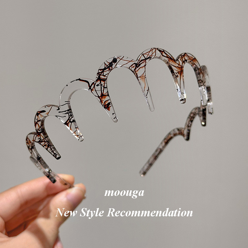 Mouga/ฟันผมหักที่คาดผมหยักหญิงกะโหลกศีรษะสูง Out รูปที่ 8