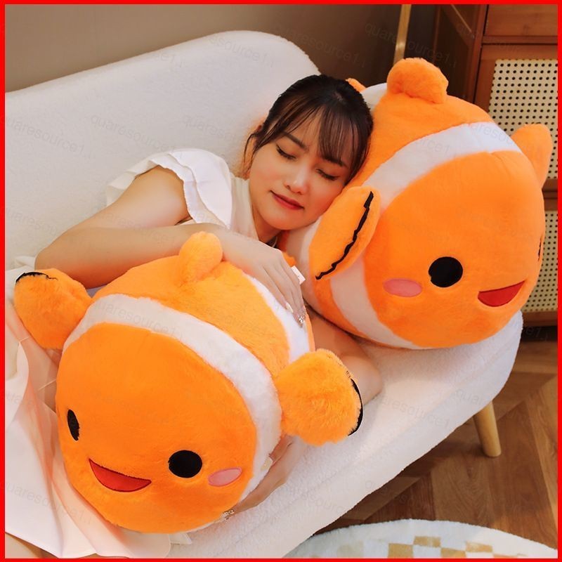 Sqt Finding Nemo Clownfish Nemo ตุ๊กตาตุ๊กตาของขวัญสําหรับสาวตกแต่งบ้านโยนหมอนเบาะตุ๊กตาของเล่นสําหร