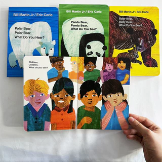 หมีสีน้ําตาล What Do You See & Dear Zoo หนังสือภาพเด็ก หนังสือกระดาษแข็ง หนังสือภาษาอังกฤษเพื่อการศึกษา นิทานอ่านก่อนนอน