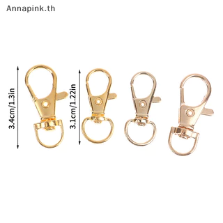 Annapink.th 10 ชิ้น/เซ็ตโลหะหมุนกุ้งก้ามกรามตะขอ Clasp พวงกุญแจ Snap Clasp กระเป๋าเครื่องประดับ Lanyard Trigger หัวเข็มขัด DIY กระเป๋าอุปกรณ์เสริม EN