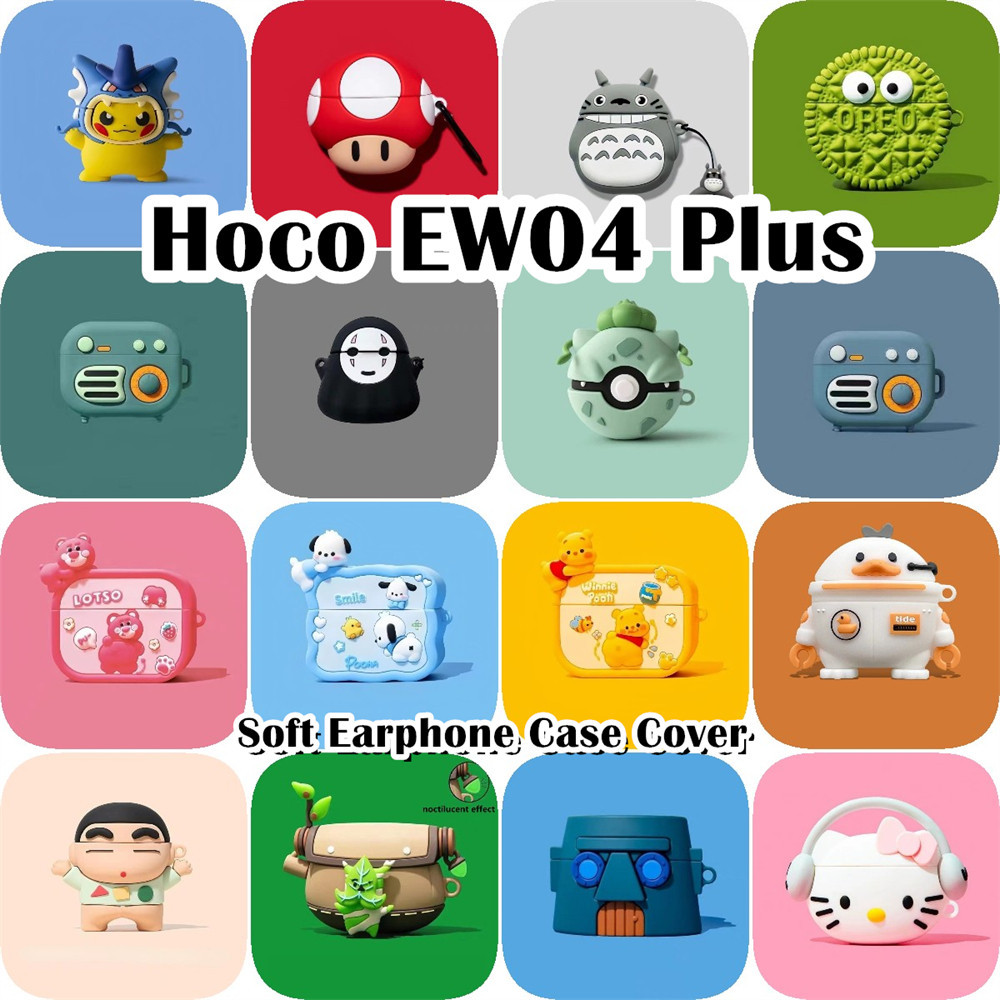 สําหรับ Hoco EW04 Plus Case Casing Soft Silicone Couple Cute Cartoon Headphone Case NO.2