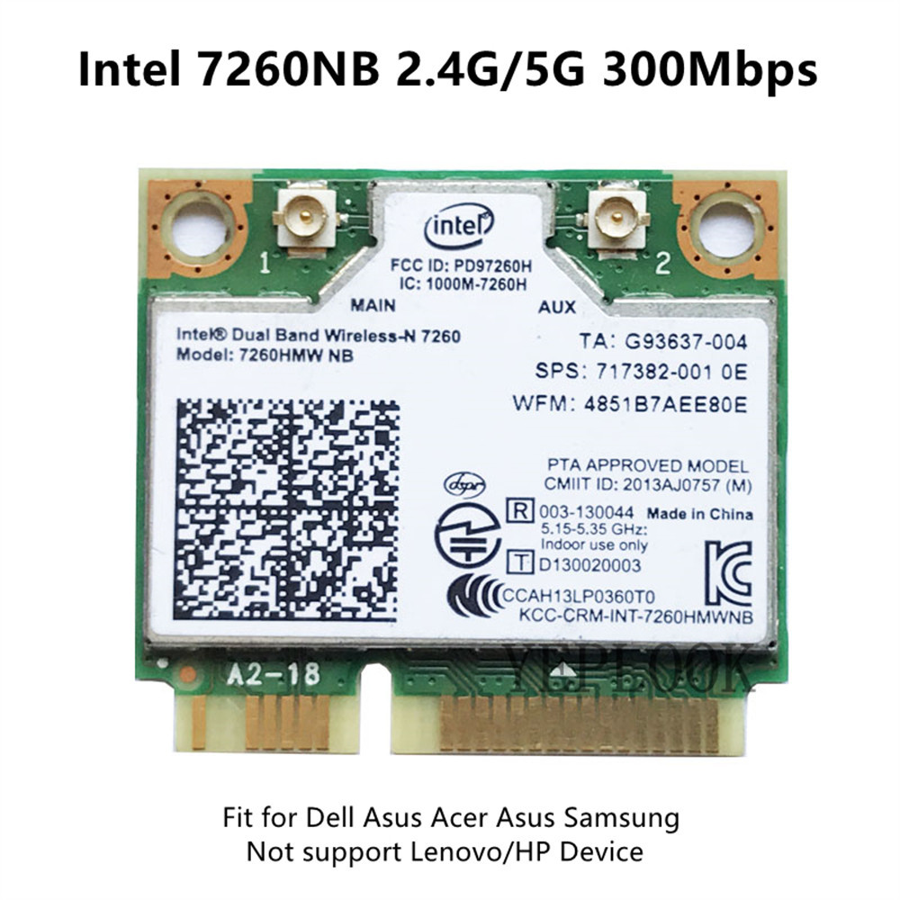 การ์ด Wifi 7260NB 7260HMW NB 300Mbps 2.4G/5Ghz
