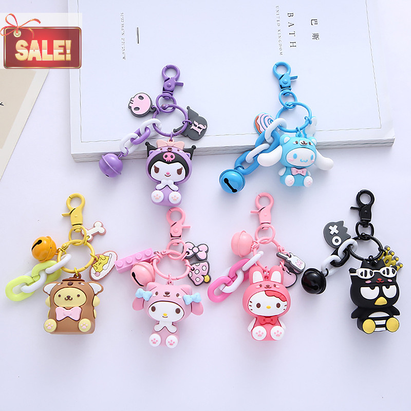 Bl การ์ตูน Sanrio Cinnamon Dog Melody พวงกุญแจเครื่องประดับตุ๊กตาน่ารักจี้กระเป๋ารถ A