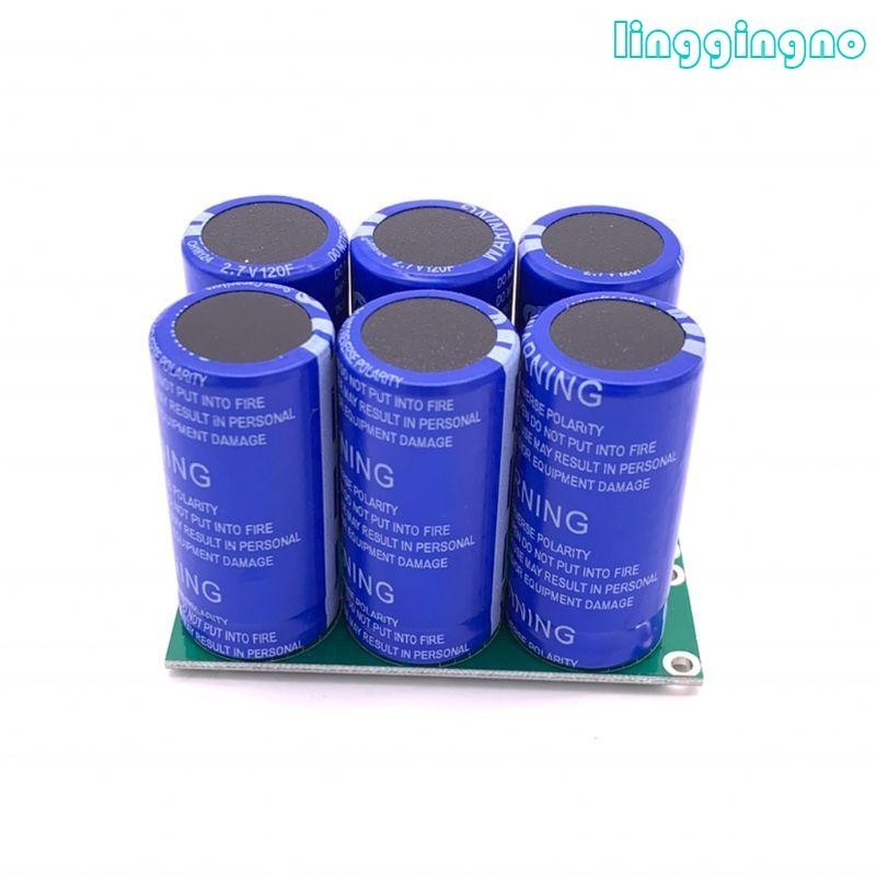 Rr 6pcs 2 7V 120F Super Farad Capacitor คู่แถวสําหรับแผ่นป้องกัน 16V 20