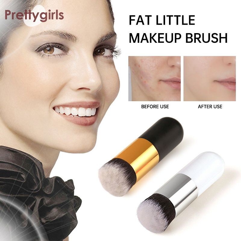 PY.thShort Pole Makeup Brush แปรงรองพื้นแบบพกพา Loose Powder Blusher Brush Beauty Tool-PY