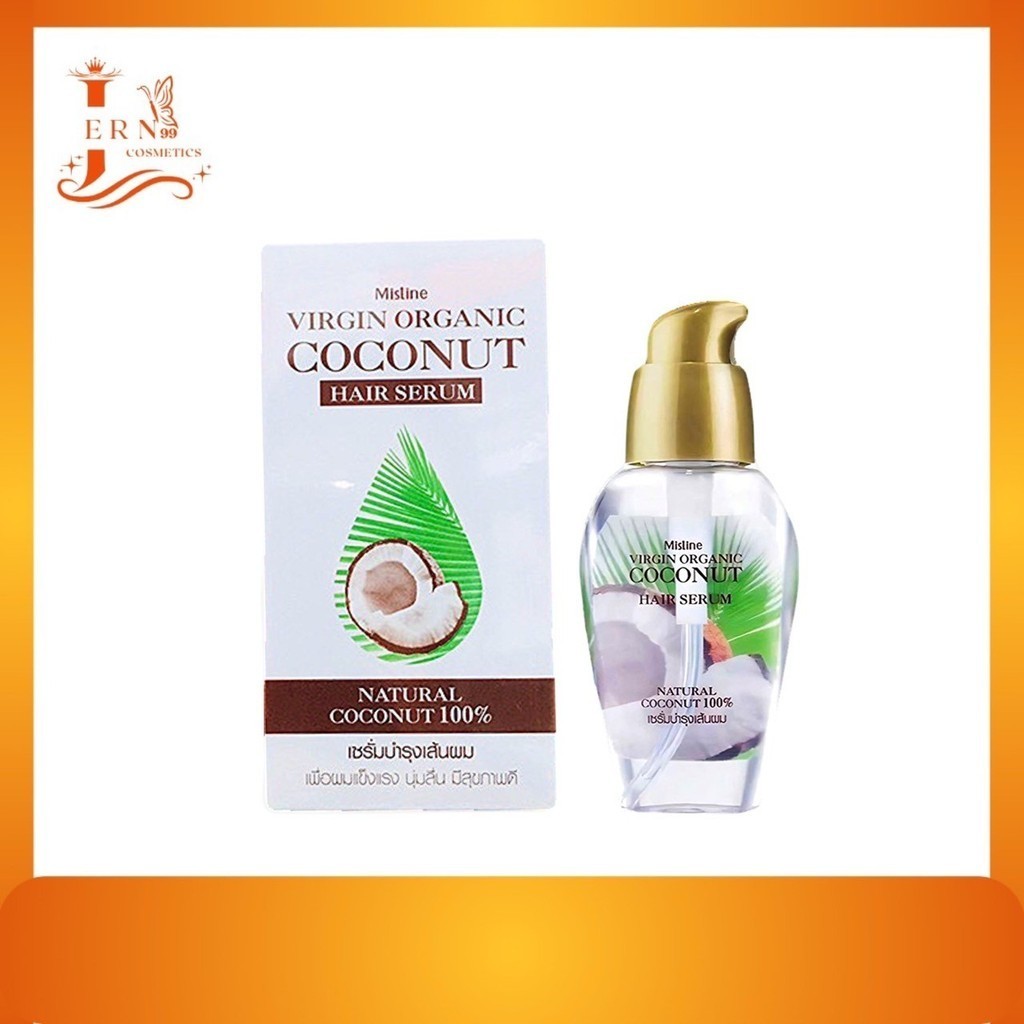 Mistine Virgin Organic Coconut Hair Serum บำรุงผมให้แข็งแรง มิสทิน เวอร์จิ้น ออร์แกนิค โคโค่นัท แฮร์ เซรั่ม ขนาด 35ml.