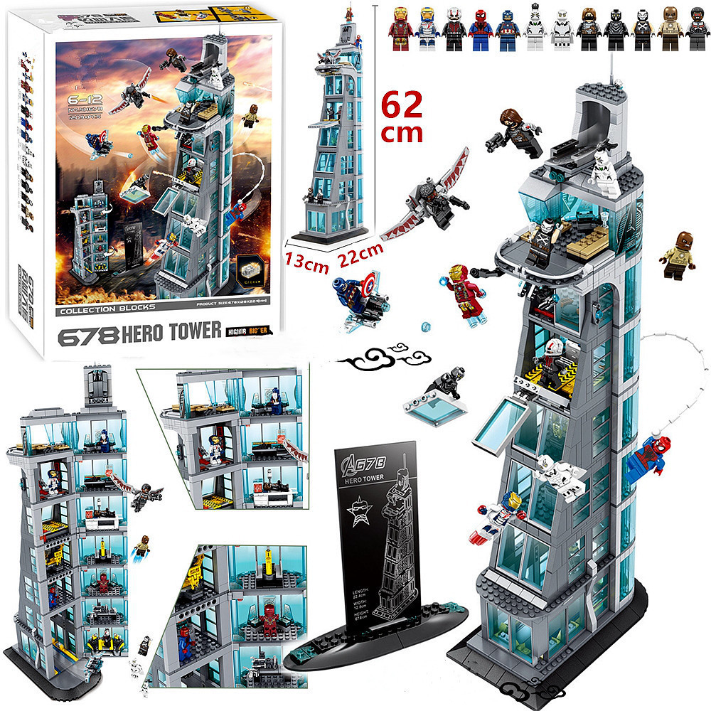 【OMG】 lego marvel avenger marvel avengers marvel avenger ซีรีส์บล็อกอาคารสุดยอดมาก!!