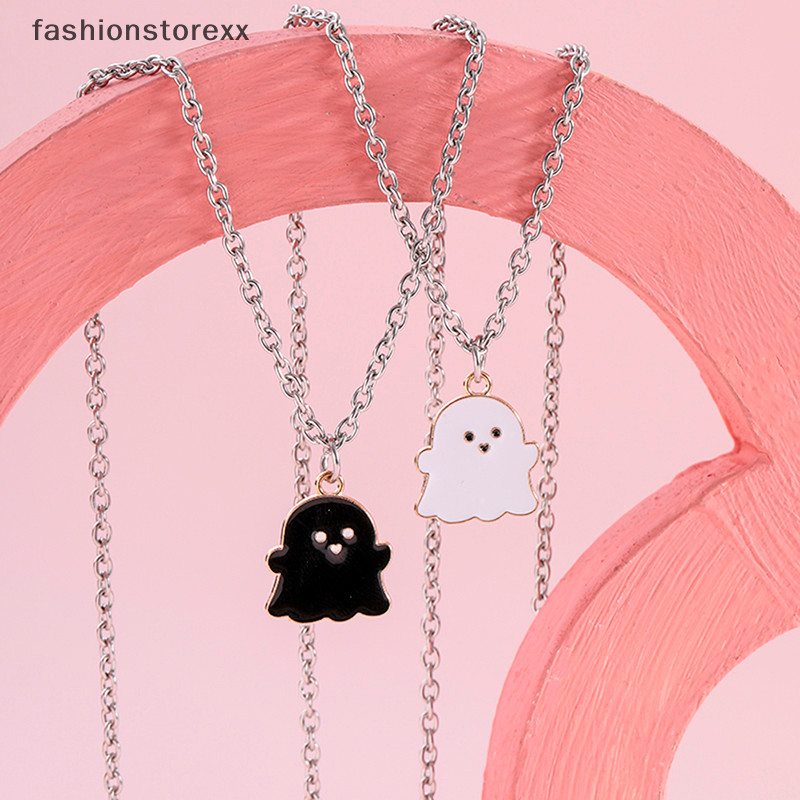 [ADP]การ์ตูนผีมิตรภาพกระเป๋าสร้อยคอจี้คู่แฟชั่นผู้ชายผู้หญิงเพื่อนที่ดีที่สุดน่ารักสร้อยคอเครื่องประ