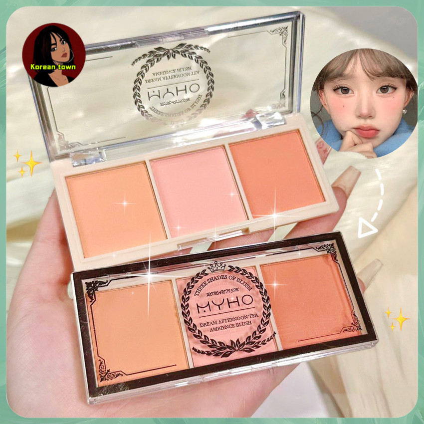 บลัชออน ปัดแก้ม Blush เนื้อแมตต์ ไม่เป็นคราบ สีละมุน ธรรมชาติ ติดทนนาน สําหรับแต่งหน้า MYHO ( BS070 )