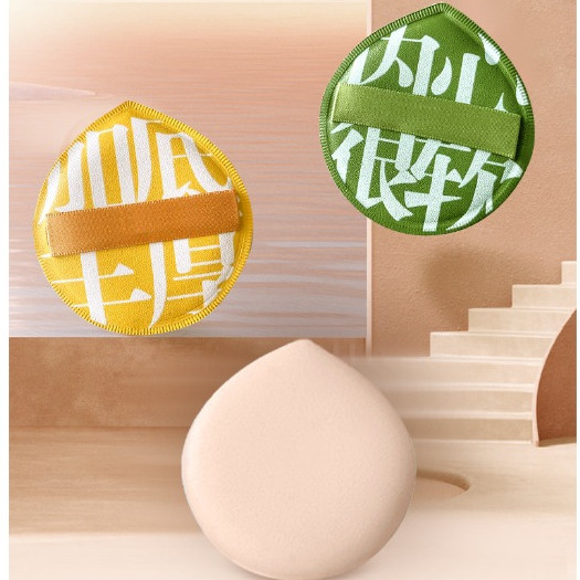 ฟองน้ำแต่งหน้า ฟองน้ำเกลี่ยรองพื้น สองด้าน ใช้ได้ทั้งแบบแห้งและเปียก พร้อมกล่องเก็บของ - รูปที่ 4