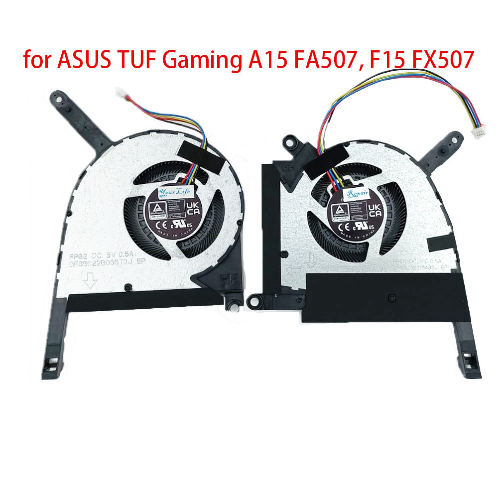 พัดลม ซีพียู GPU 5V สำหรับ ASUS A15เกม TUF FA507 FA707 FX507 FA507RC FA507RE 13NR08Y0T01011พ