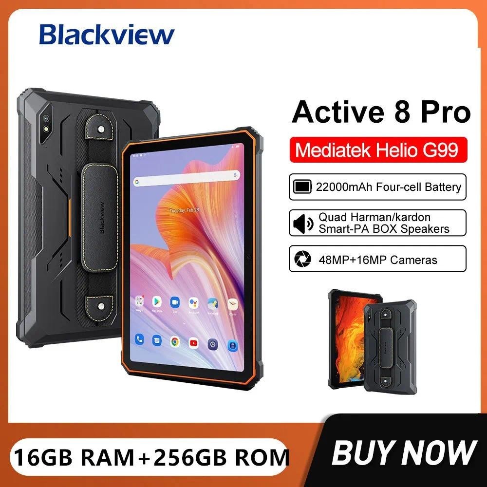 Blackview Active 8 Pro 16GB+256GB Android 13 เม็ด 10.36 นิ้วจอแสดงผล 16MP + 48MP กล้อง 22000mAh แบตเ