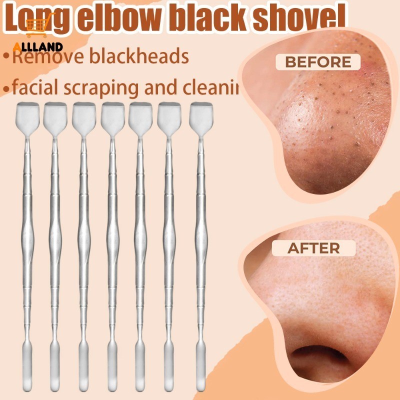 Double Head Stainless Steel Acne Blackhead Remover Cleaner - Blemish Spot Extractor Pore Cleaner - เครื่องมือดูแลผิวหน้า