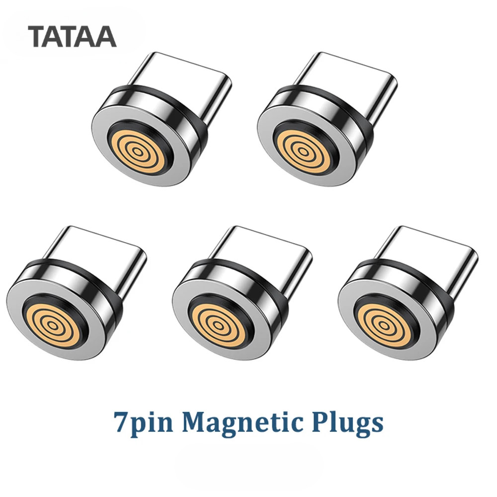 ปลั๊กแม่เหล็กปลายแม่เหล็ก 7Pin สายแม่เหล็กประเภท C Micro USB แม่เหล็กอะไหล่เปลี่ยน Fast ชาร์จแม่เหล็กอะแดปเตอร์เคล็ดลับสําหรับโทรศัพท์