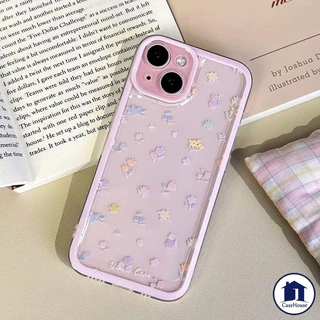 เคสนิ่มใสลายดอกไม้เรียบง่าย เข้ากันได้กับ Samsung S23 S25 A17 A07 A26 A56 A06 A15 A05 A54 A05s A14 A32 A03s A24 A12 A34