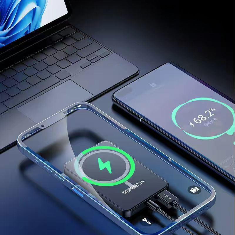 Magnetic Wireless Charging Mobile Power Supply 10000 MA Large Capacity
