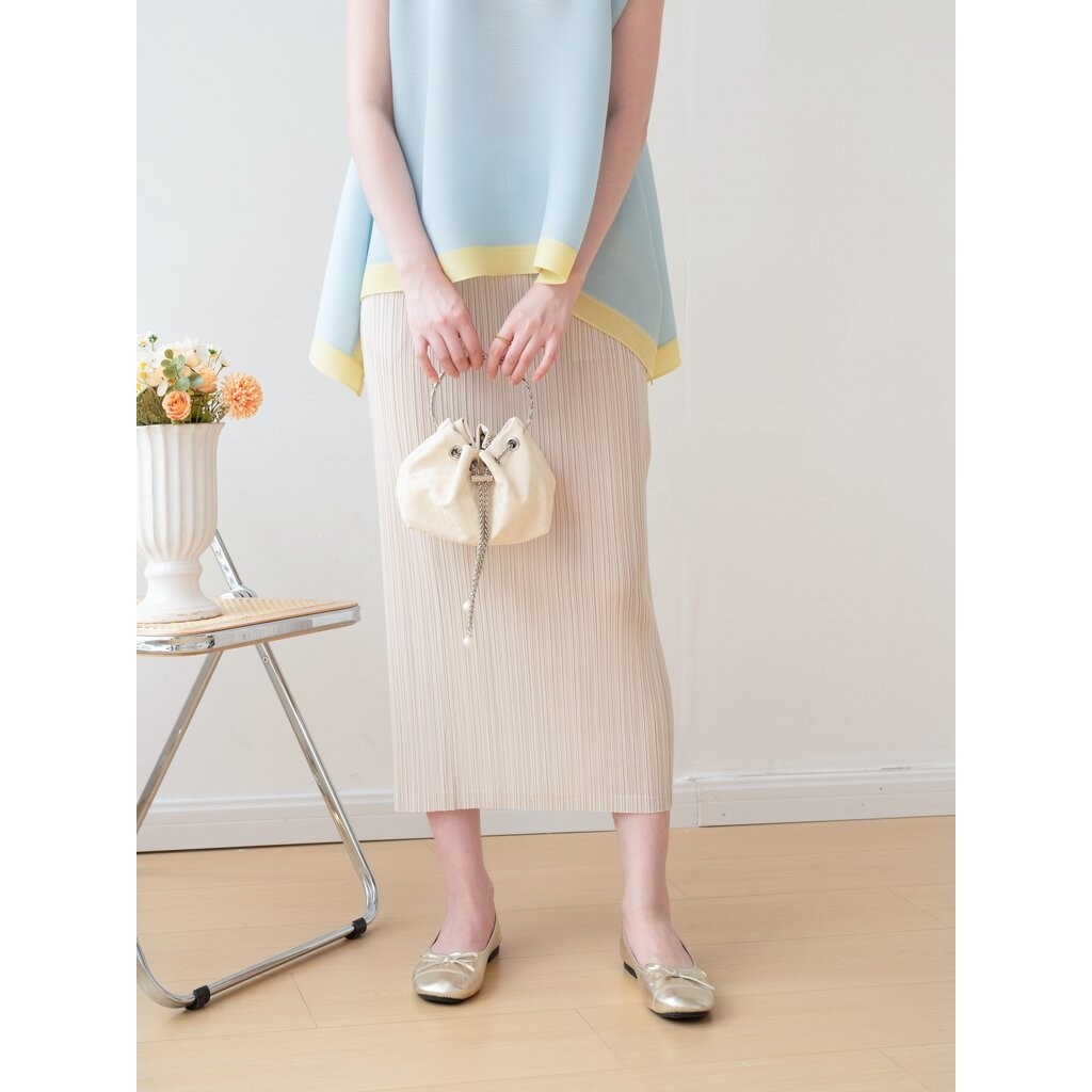 ยาว 32นิ้ว! 2MUAY รุ่น GJO7127 กระโปรงผู้หญิง กระโปรงอัดพลีทคุณภาพ 12สี FREE SIZE SIMPLY PLEATED SKIRT