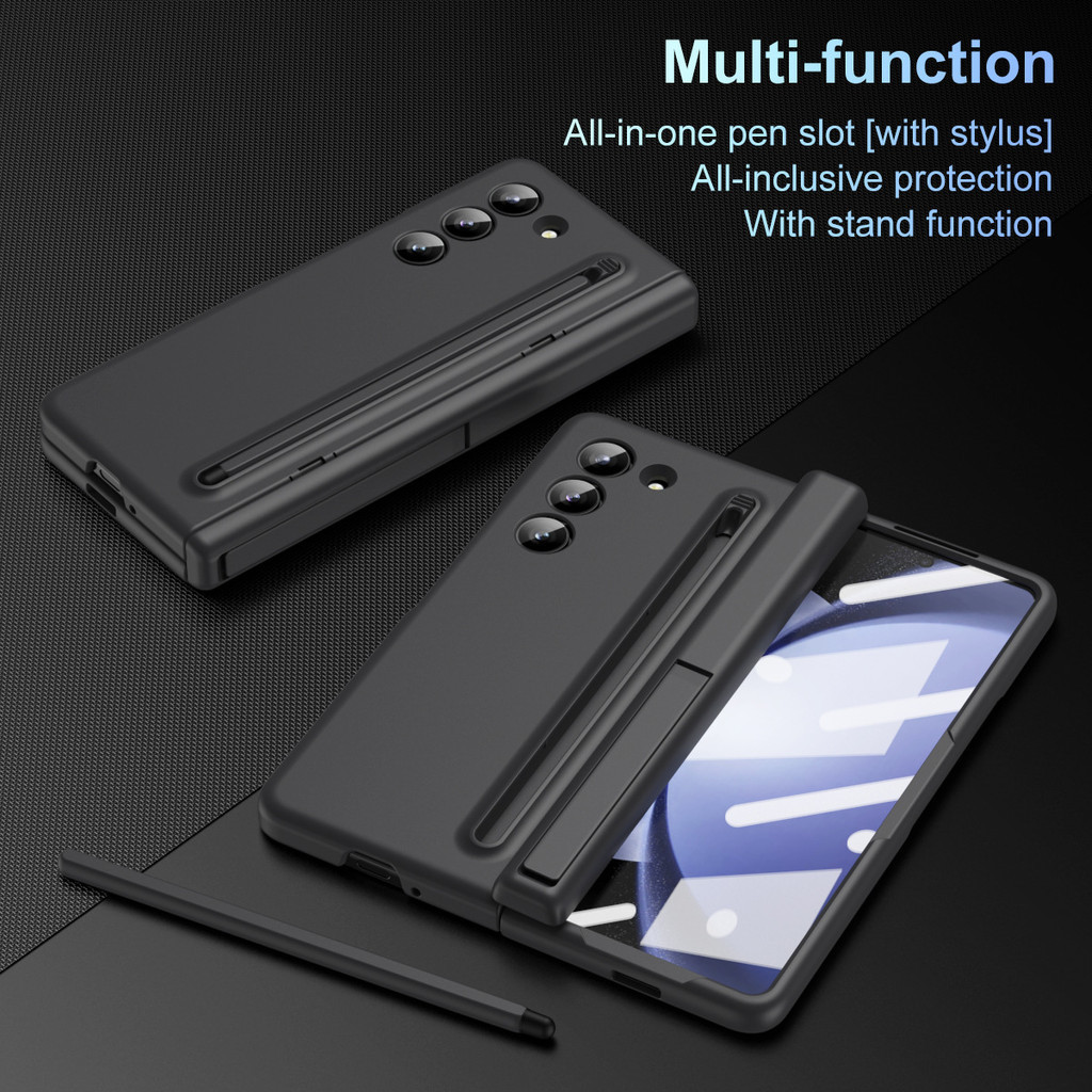 เคสป้องกันเต็มรูปแบบสําหรับ Samsung Galaxy Z พับ 8 พับ 7 พับ 6/5/4 ฟิล์มกระจกนิรภัยพร้อมปากกาสัมผัส