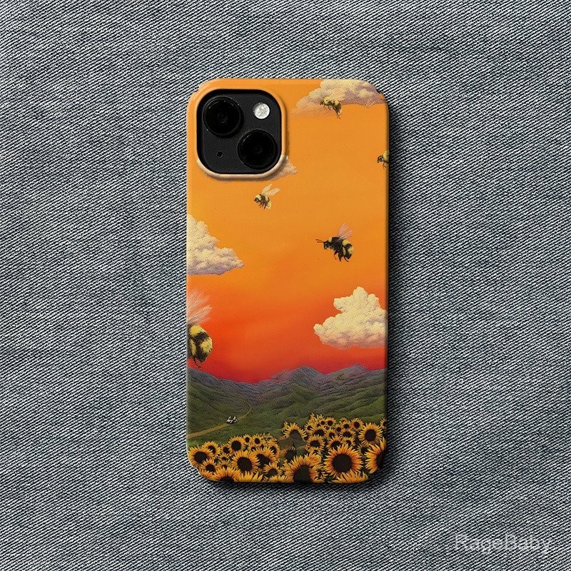 Spring Fresh Art Baiyun Sunflower เคสโทรศัพท์มือถือ Apple เคสป้องกันสำหรับ iPhone 15 13 PRO MAX 12 14 PRO MAX 7 plus XS MAX เคสซิลิโคน8 PLUS XR 11 Pro 12 15 PLUS กันตกกันฝุ่น