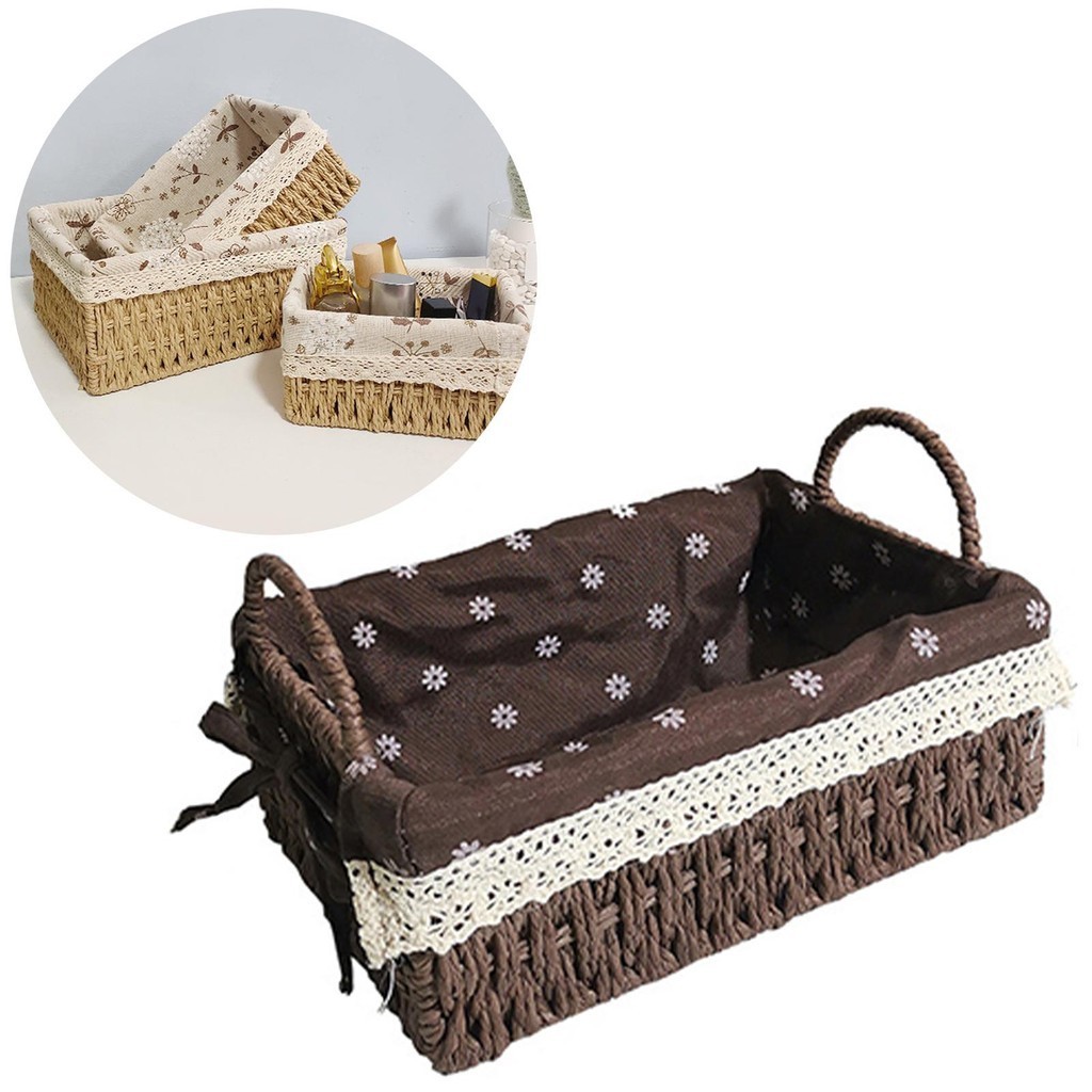 [unjitsh ] ตะกร ้ าเก ็ บหวายอเนกประสงค ์ ของเล ่ นถังเก ็ บขนม