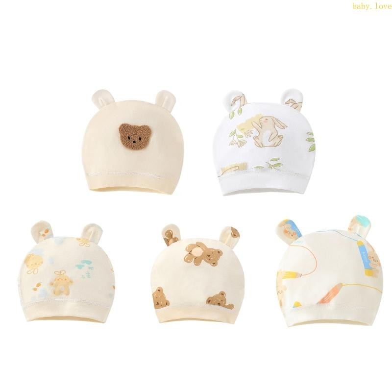 Blove * ทารกแรกเกิดโรงพยาบาลหมวก Preemie ชายหญิงหมวกผ้าฝ้ายหมีหูเด็กทารกหมวก