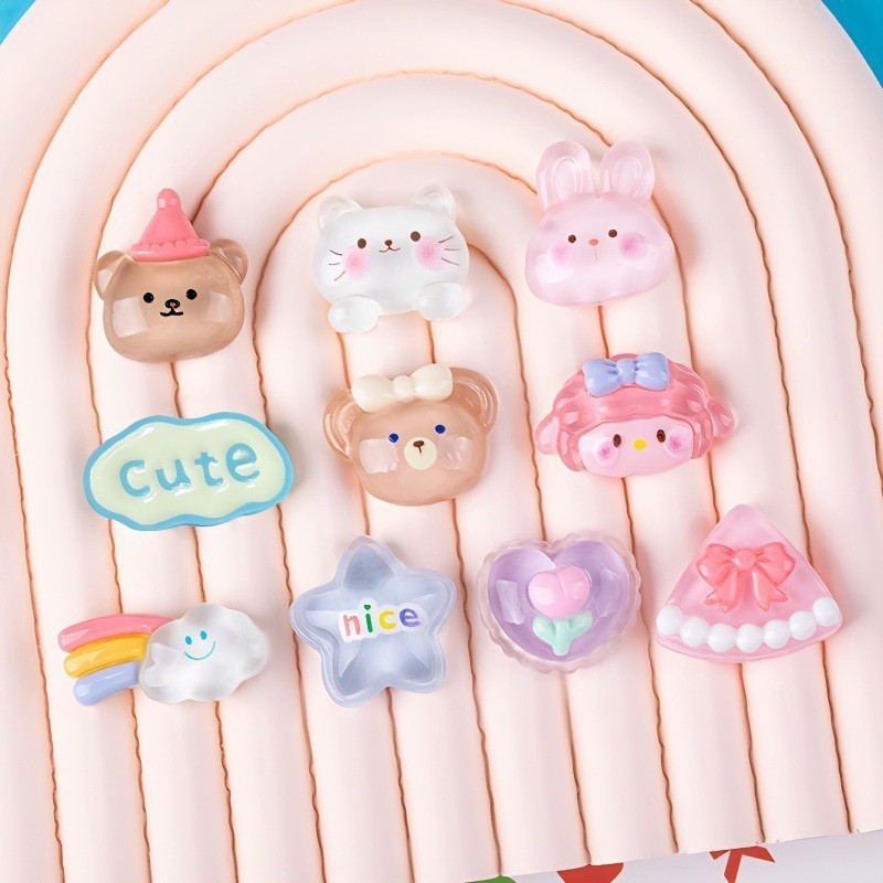 สำหรับการตกแต่ง Jibbitz ชุดตัวติดรองเท้าเซต ตัวติดรองเท้ามีรู จิ๊บบิท Charms ตกแต่งน่ารัก