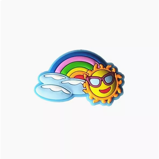 ใหม่ Crocs Charm อุปกรณ์เสริม DIY หัวเข็มขัดรูปดอกไม้น่ารัก PVC อารมณ์ที่สวยงามสําหรับรองเท้า Crocs ด้านบน