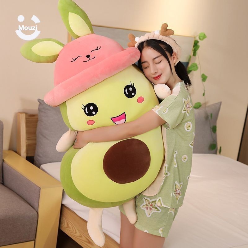 ตุ๊กตาของเล่นตุ๊กตาหมอนกอดอะโวคาโดตุ๊กตาตุ๊กตาหมอนกอดเตียงของเล่นของขวัญวันเกิดสำหรับเด็กผู้หญิง