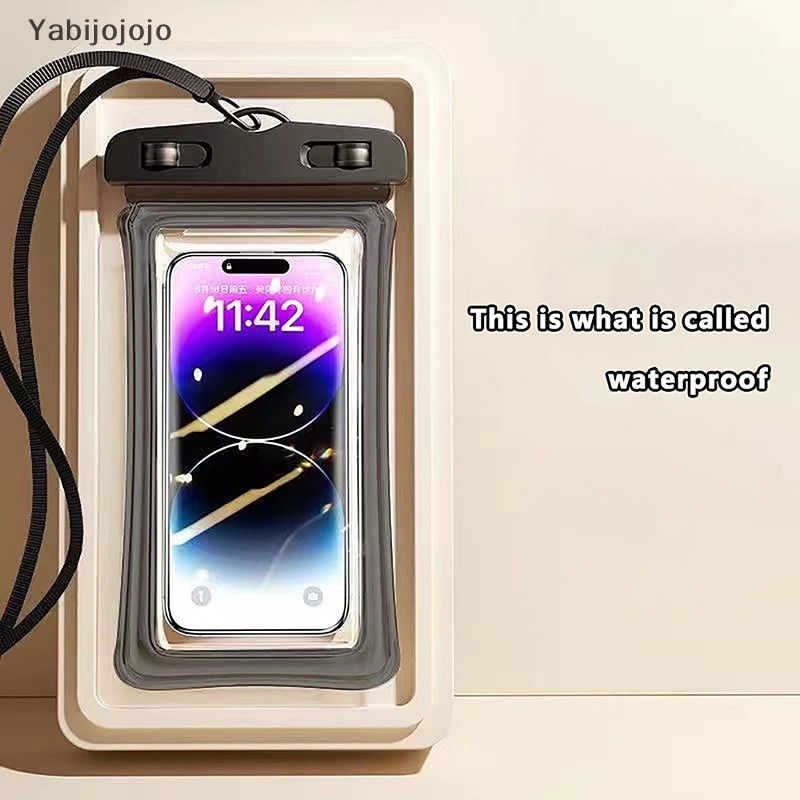Yabijojojo โทรศัพท์มือถือกระเป๋ากันน้ําหน้าจอสัมผัสว่ายน้ํา Self-sealing กระเป๋า Drifg โปร่งใสกันน้ําโทรศัพท์มือถือกรณีใหม่