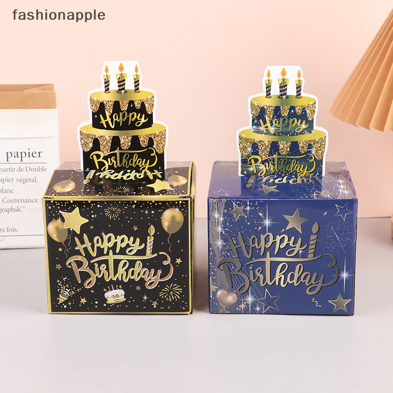 [fashionapple] กล่องเงินวันเกิดสําหรับเงินสดดึงการ์ดวันสุขสันต์วันเกิดกล่องของขวัญเงินบรรยากาศวันเกิดตกแต่ง Prop Drawout กล่องสต็อกใหม่