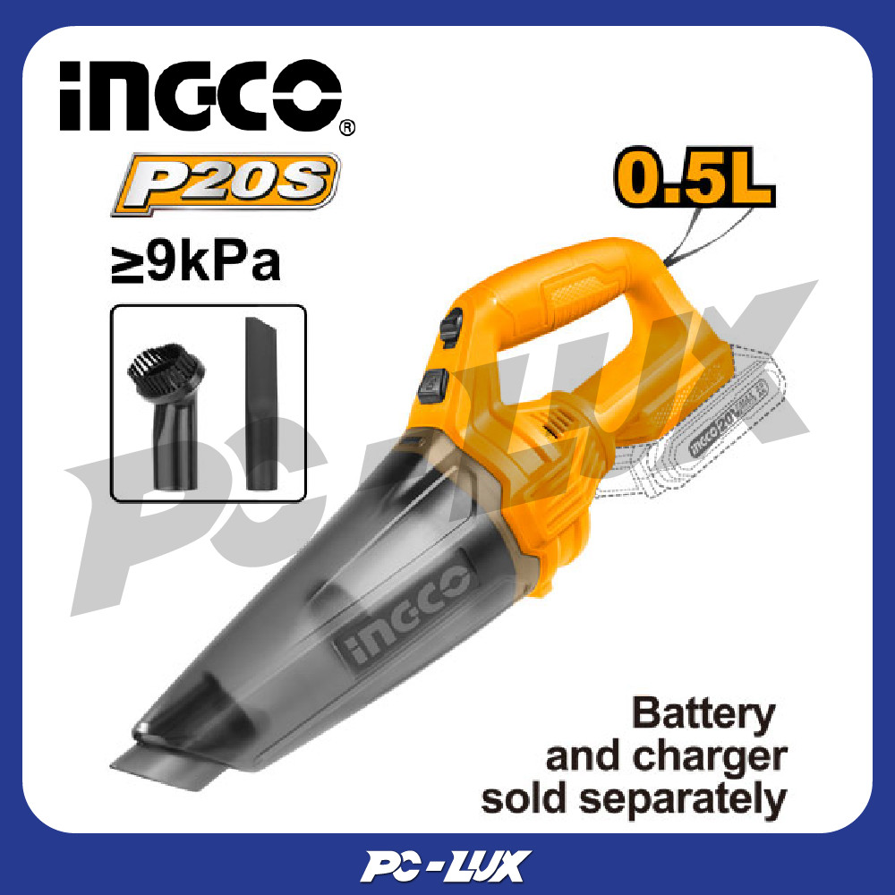 INGCO เครื่องดูดฝุ่นไร้สาย  20V ไม่รวมแบตและที่ชาร์จ CVLI201261