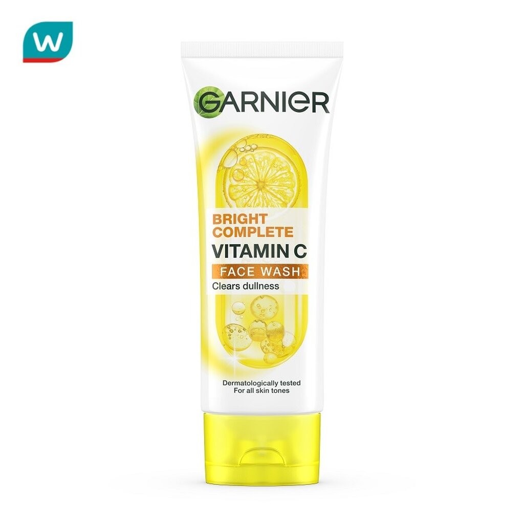 Garnier การ์นิเย่ ไบรท์ คอมพลีท วิตามินซี เฟส วอช 100 มล.