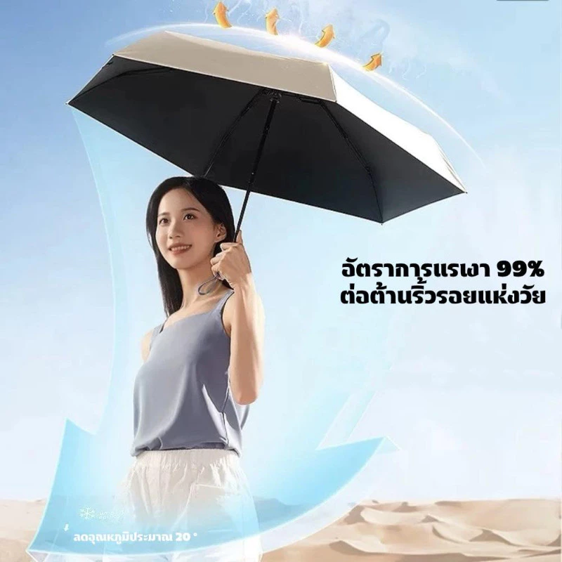 ร่มแคปซูล ร่มพับมินิมอล กัน UV ขนาดพกพา thumbnail 6
