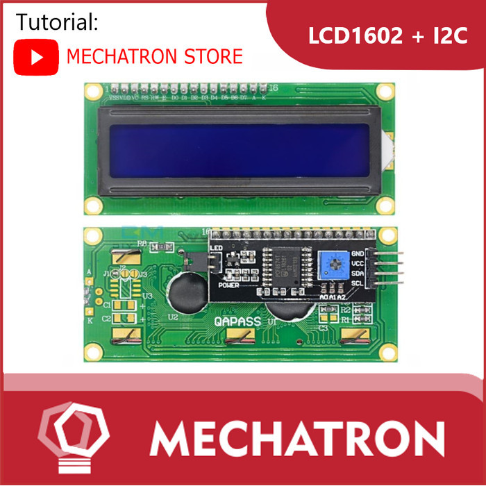 ES99 จอแสดงผล LCD 1602 + I2C 16x2 16 2 16*2 สีฟ้า