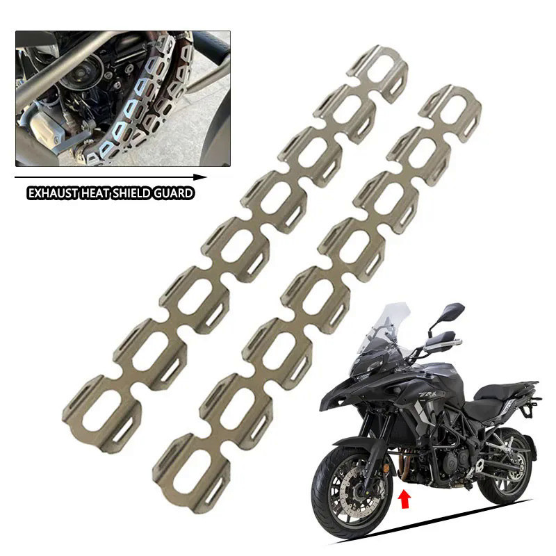 gS อุปกรณ์เสริมรถจักรยานยนต์ท่อไอเสียท่อความร้อน Shield Cover Heel Guards ป้องกัน Fit สำหรับ Benelli