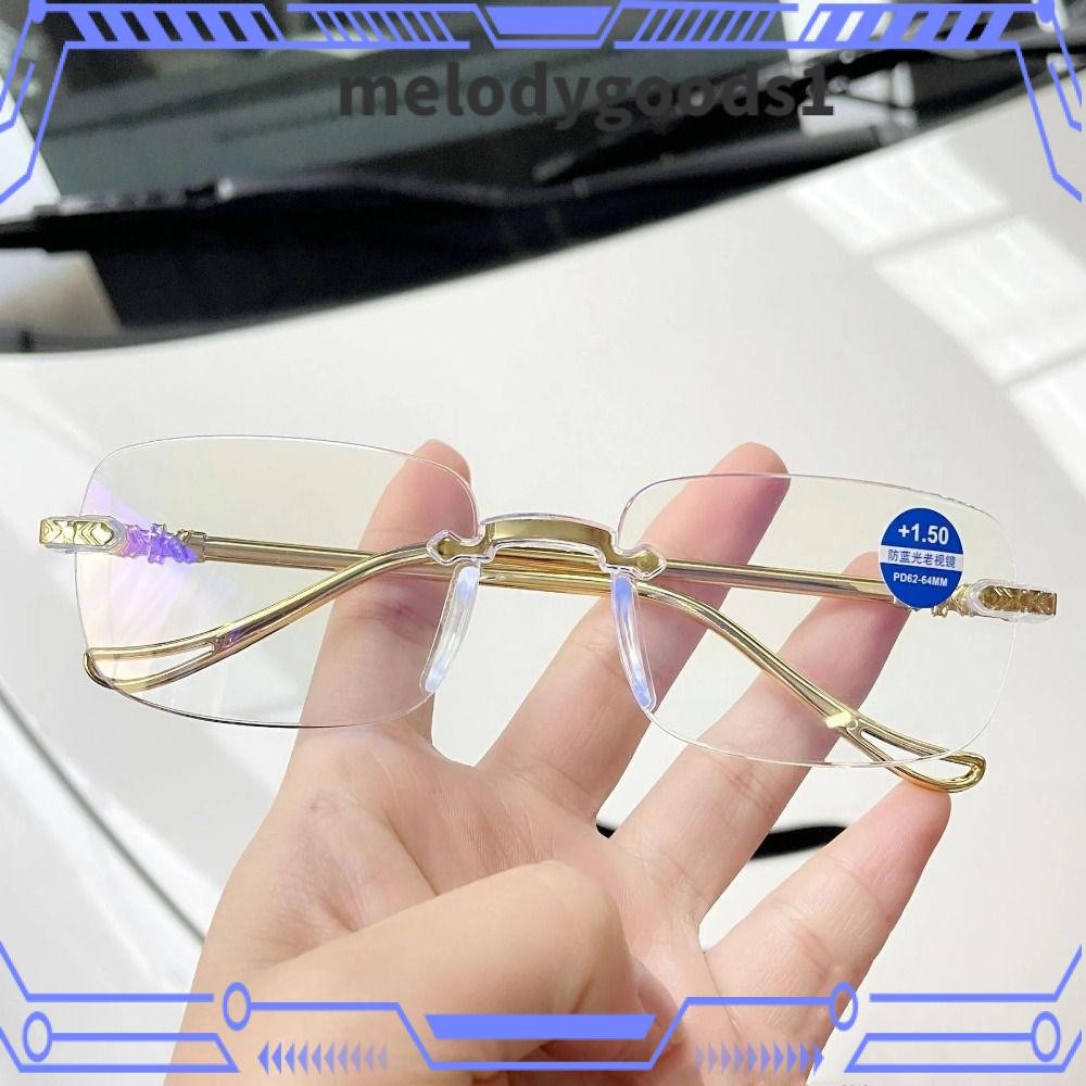 Melodygoods1 แว่นตาสแควร์, Eye Protection PC Anti-Blue Light แว่นตาอ่านหนังสือ,สบาย Blue Blocking Ultralight Optical แว่นตาสํานักงาน