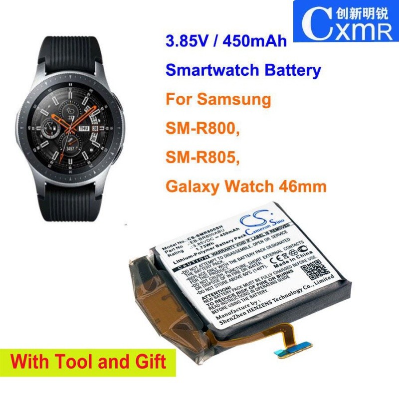 ✪OrangeYu 450mAh Smartwatch Battery EB-BR800ABU,GH43-04855A for Samsung Galaxy Watch 46mm, SM-R800, 