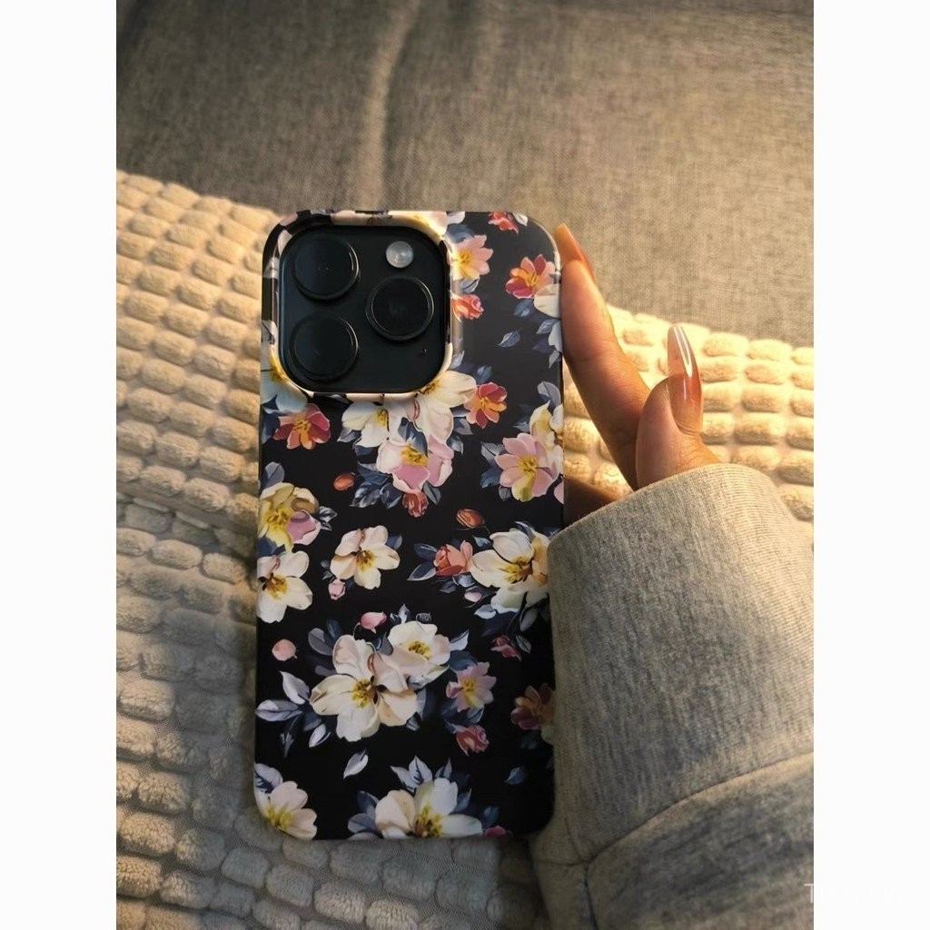เคสโทรศัพท์มือถือแอปเปิ้ลลายดอกไม้สีมีเอกลักษณ์เฉพาะตัวเข้ากันได้กับ iphone xsmax 7plus 15 14 13 12 pro 11pro xr 15 14 12 11 promax 13promax xr เคสแข็ง xs ทนทานป้องกัน xmajv xs