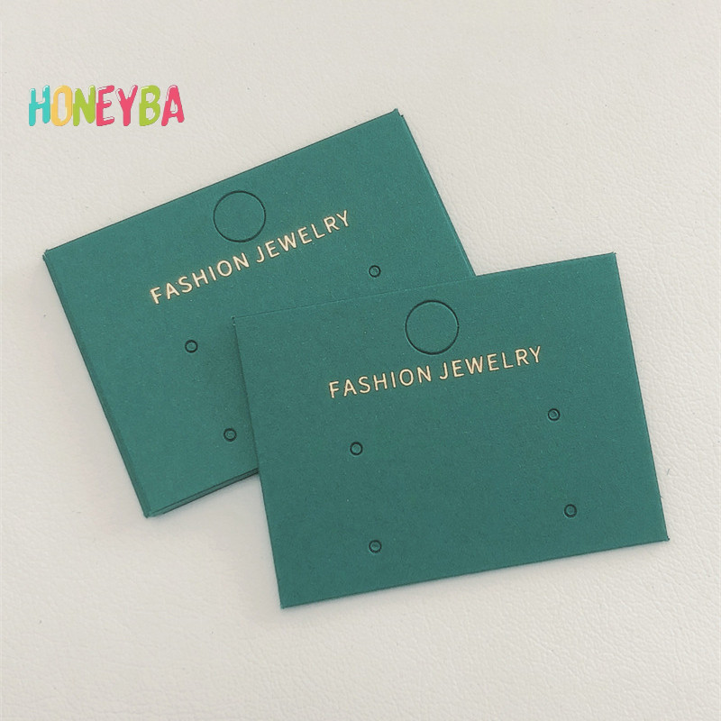 <Honeyba> 50 ชิ้น Simple ป้ายกระดาษการ์ด Handmade ของขวัญแท็กเครื่องประดับแสดงแท็กการ์ดคลิปผมอุปกรณ์เสริมผมพับแพคเกจการ์ด Nice - รูปที่ 4