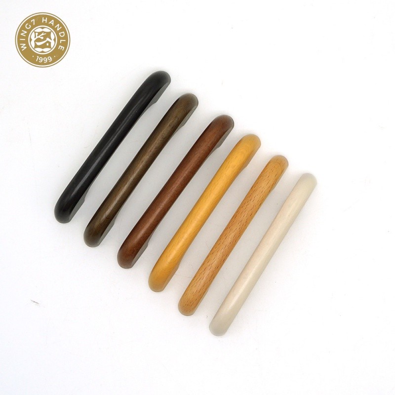 มือจับประตูตู้เสื้อผ้า ลิ้นชัก ลูกบิด มือจับไม้เนื้อแข็ง เรียบง่าย สไตล์ยุโรป - รูปที่ 7